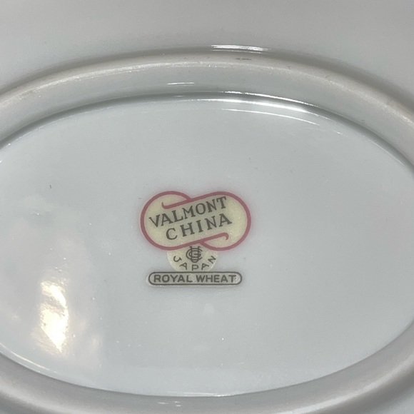Vintage Valmont China Gravy Boat Pattern Royal Wheat - Picture 7 of 8